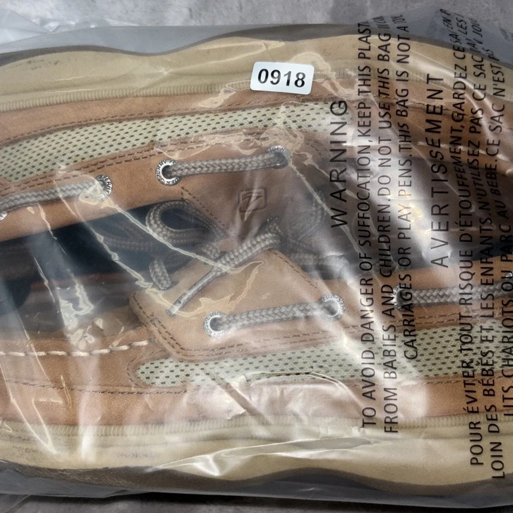 Sperry Top Sider BOYS Boat Shoes Size 5M Light Brown